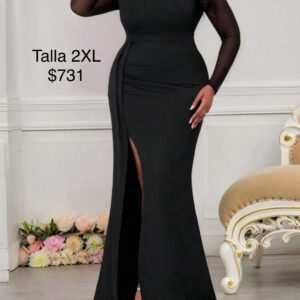 VESTIDO LARGO NEGRO CURVY