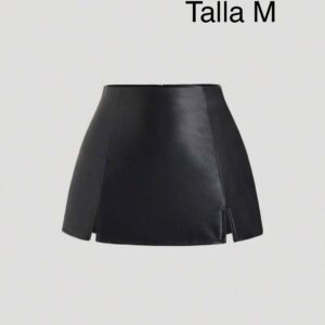 FALDA CORTA DE VINIPIEL NEGRA