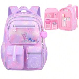 MOCHILA MORADA CORAZON