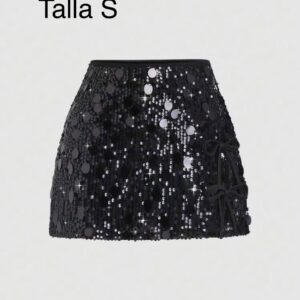 FALDA NEGRA DE LENTEJUELAS