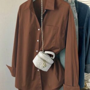 CAMISA CAFE DE BOTONES