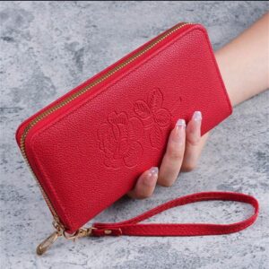 CARTERA ROJA DE FLOR