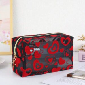 COSMETIQUERA NEGRA CON ROJO