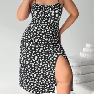 VESTIDO NEGRO FLOREADO