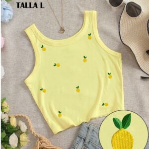 Blusa amarilla de limones