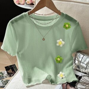 Blusa verde de flores