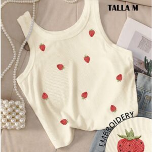 Blusa blanca de fresas