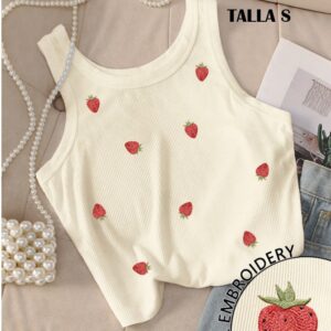 Blusa blanca de fresas