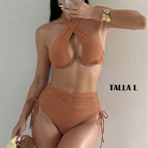 Traje de baño cafe claro