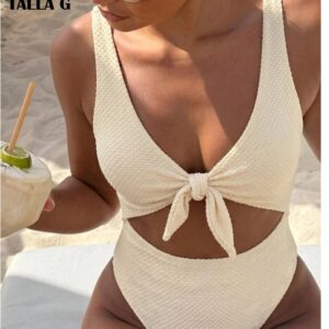 Traje de baño beige