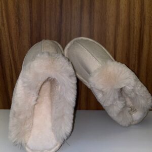 pantunflas blancas con peluche