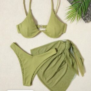 Traje de baño verde olivo