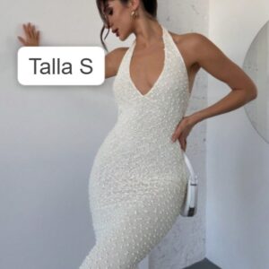 Vestido blanco de escote