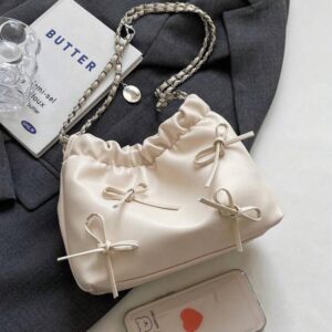 Bolsa blanca de moños