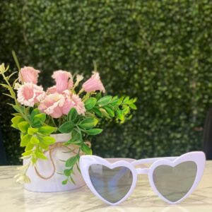 Lentes blancos de corazon
