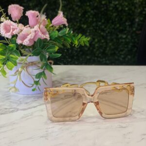 Lentes transparente con dorado