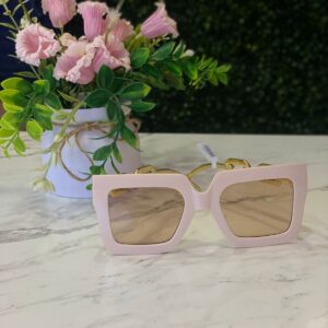 Lentes beige con dorado
