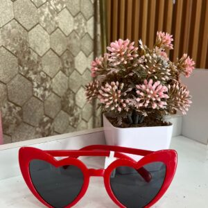 Lentes rojos de corazon