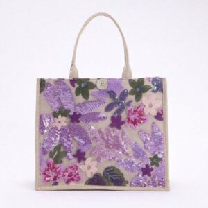 Bolsa morada lentejuela