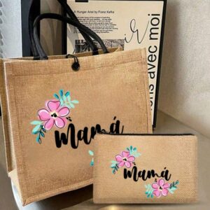 Bolsa de mama con flores