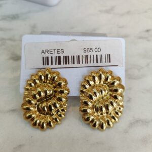 Aretes de caracol dorados