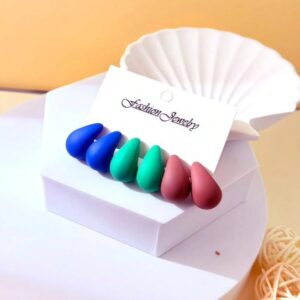 Aretes gota de colores